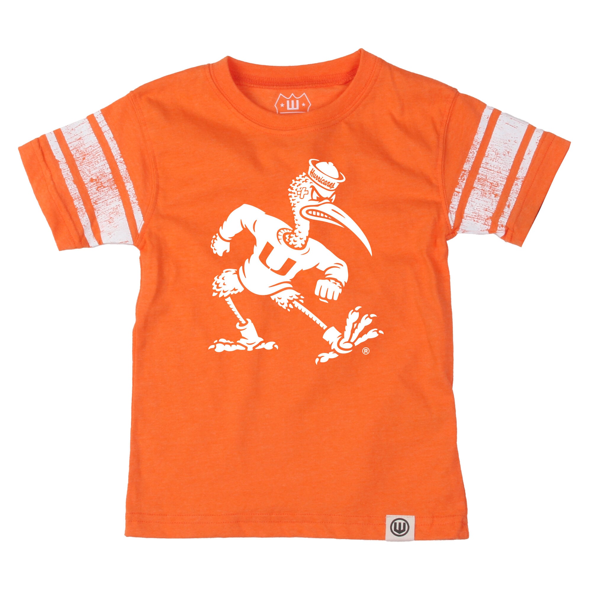 Youth Wes & Willy Orange Miami Hurricanes Football Jersey T-Shirt
