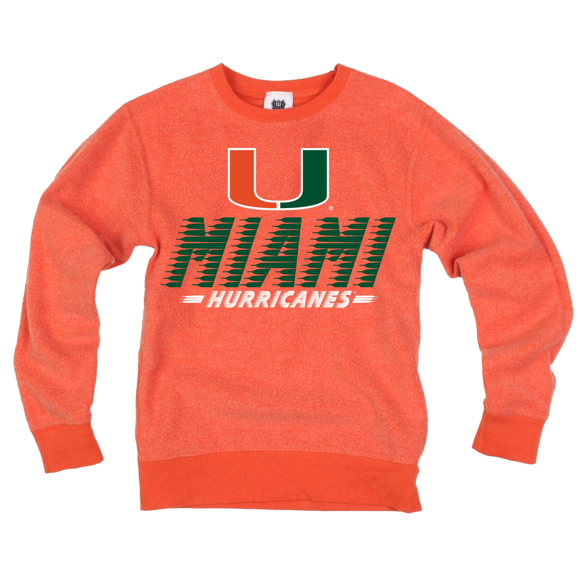 Youth Wes & Willy  Orange Miami Hurricanes Reversible Sweatshirt