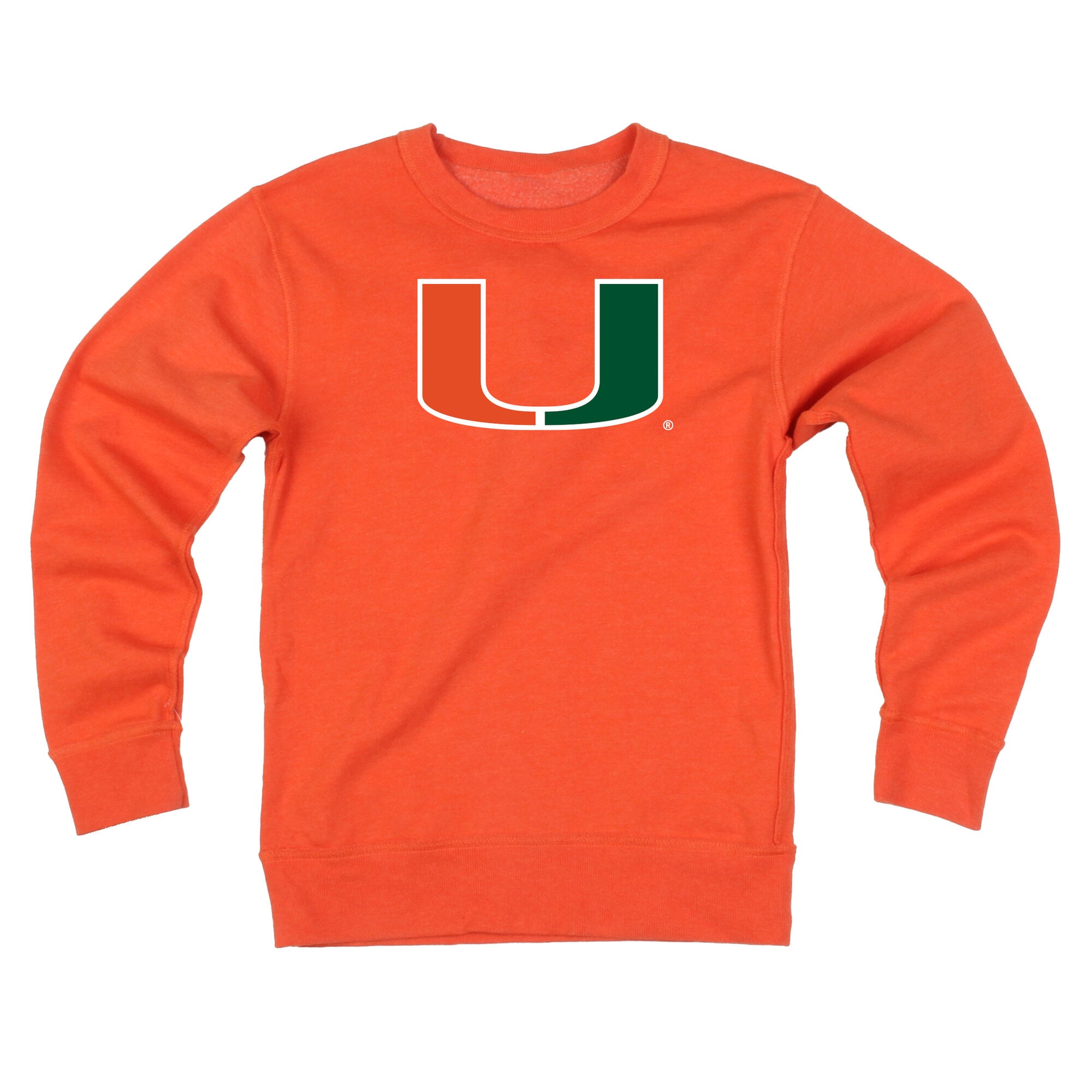 Youth Wes & Willy  Orange Miami Hurricanes Reversible Sweatshirt