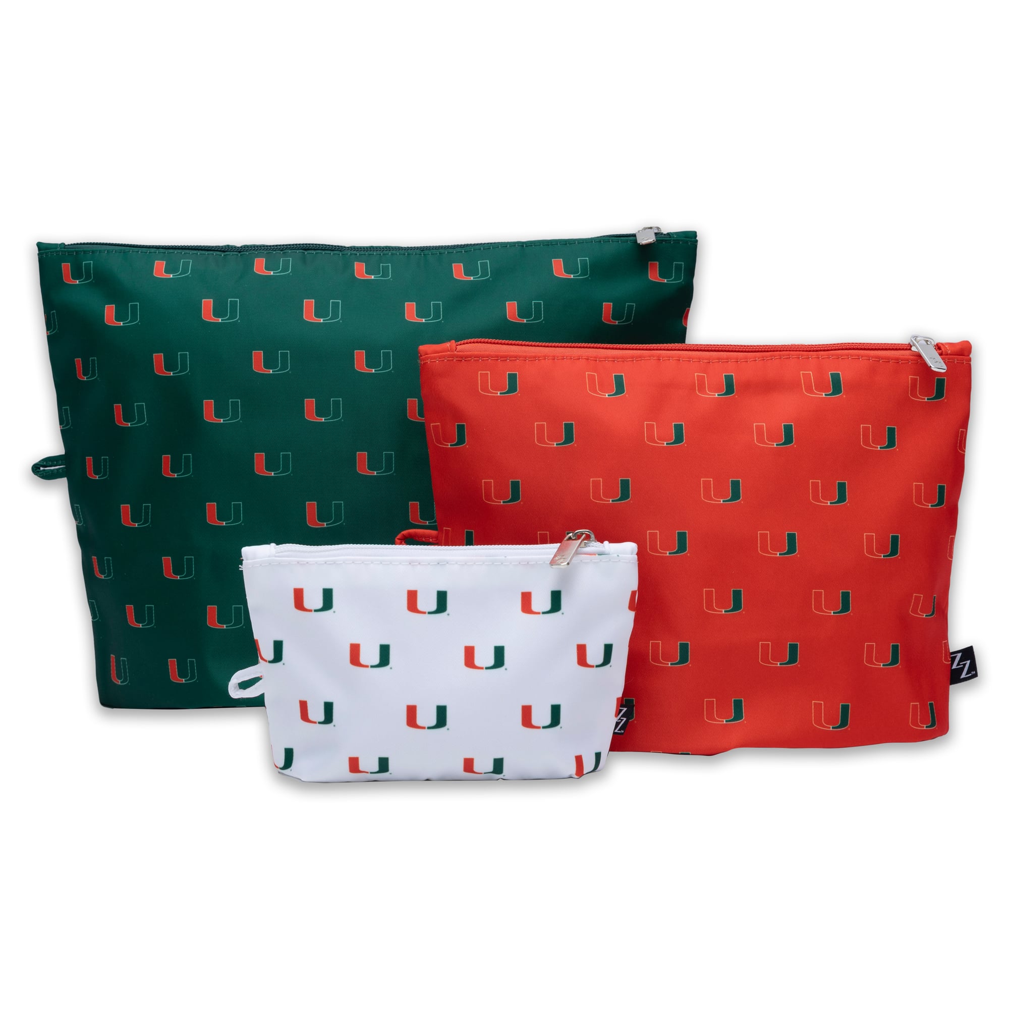 Ensemble de 3 pochettes ZooZatz Miami Hurricanes