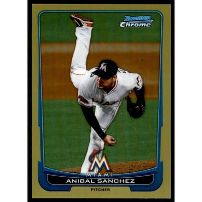 2012 Bowman Chrome Gold Refractors #8 Anibal Sanchez