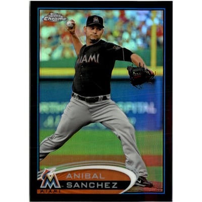 2012 Topps Chrome Black Refractors #72 Anibal Sanchez