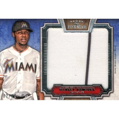 2012 Topps Five Star Jumbo Jersey #HR Hanley Ramirez