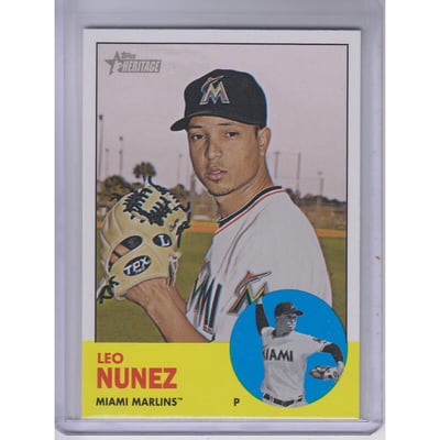 2012 Topps Heritage #450 Leo Nunez SP