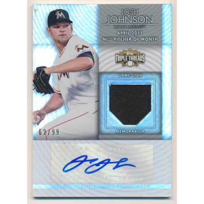 2012 Topps Triple Threads Unity Relic Autographs #UAR56 Josh Johnson