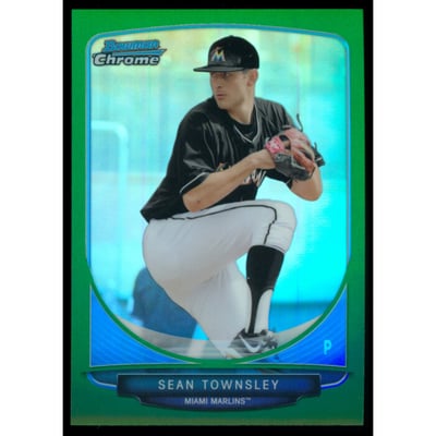 2013 Bowman Chrome Draft Draft Picks Green Refractors #BDPP117 Sean Townsley