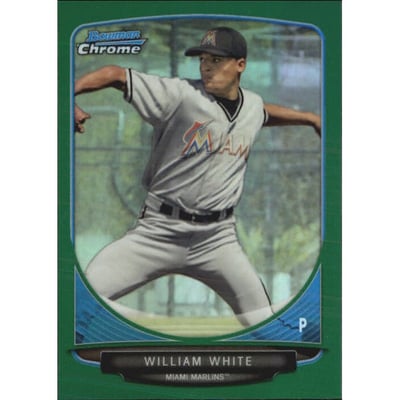 2013 Bowman Chrome Draft Draft Picks Green Refractors #BDPP95 William White