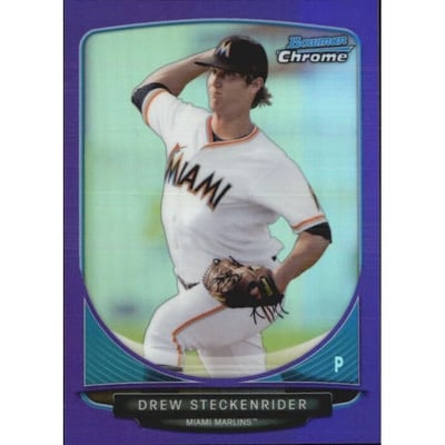 2013 Bowman Chrome Prospects Purple Refractors #BCP183 Drew Steckenrider