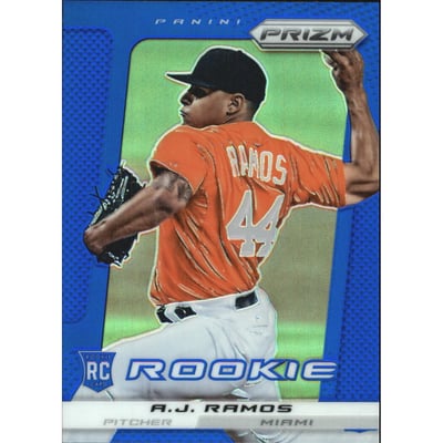 2013 Panini Prizm Prizms Blue #293 A.J. Ramos