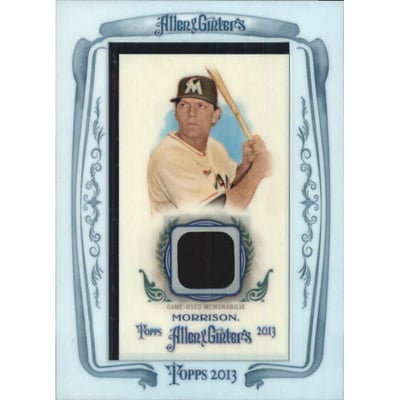 2013 Topps Allen and Ginter Framed Mini Relics #LM Logan Morrison