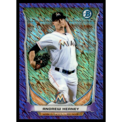2014 Bowman Chrome Bowman Scout Top 5 Mini Purple Refractors #BMMM1 Andrew Heaney