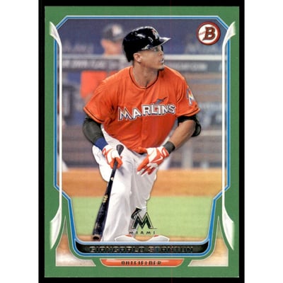 2014 Bowman Green #19 Giancarlo Stanton