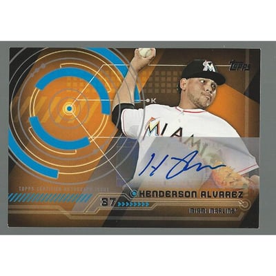 2014 Topps Trajectory Autographs #TAHA Henderson Alvarez S2