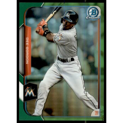2015 Bowman Chrome Green Refractors #8 Dee Gordon