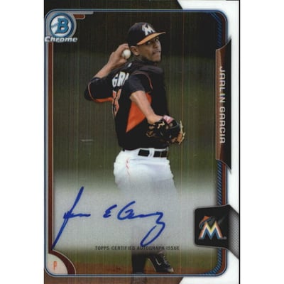 2015 Bowman Chrome Prospect Autographs #BCAPJG Jarlin Garcia