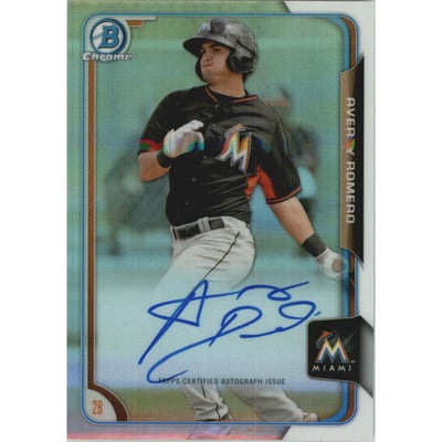 2015 Bowman Chrome Prospect Autographs Refractors #BCAPAVR Avery Romero