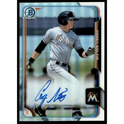 2015 Bowman Chrome Prospect Autographs Refractors #BCAPCS Casey Soltis