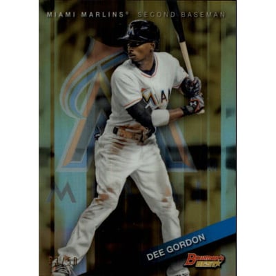 2015 Bowman's Best Gold Refractors #31 Dee Gordon