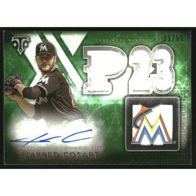 2015 Topps Triple Threads Emerald #118 Jarred Cosart JSY AU