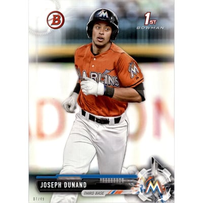 2017 Bowman Draft 5x7 #BD159 Joseph Dunand