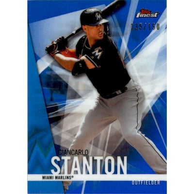 2017 Finest Blue Refractors #29 Giancarlo Stanton