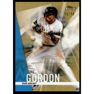 2017 Finest Gold Refractors #99 Dee Gordon
