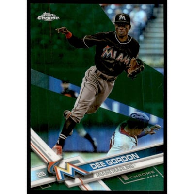 2017 Topps Chrome Green Refractors #41 Dee Gordon