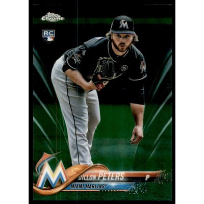 2018 Topps Chrome Green Refractors #122 Dillon Peters