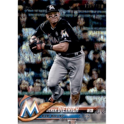 2018 Topps Factory Set Foilboard #657 Derek Dietrich