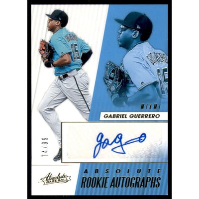 2019 Absolute Rookie Autographs #16 Gabriel Guerrero