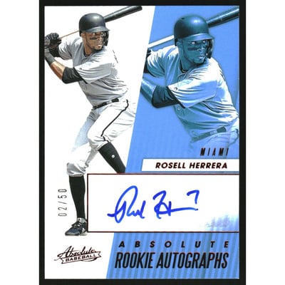 2019 Absolute Rookie Autographs Red #12 Rosell Herrera