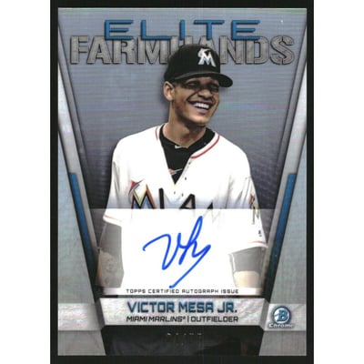 2019 Bowman Chrome Elite Farmhands Autographs #EFAVMJ Victor Mesa Jr.