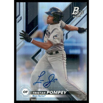 2019 Bowman Platinum Top Prospect Autographs #TOP40 Tristan Pompey