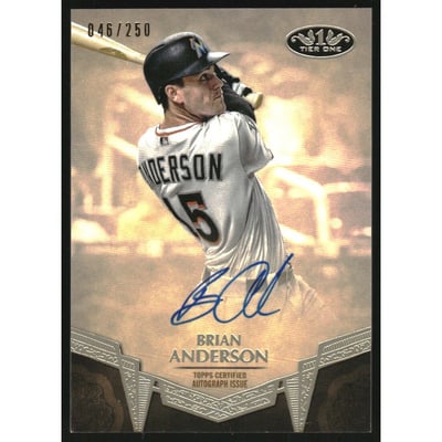 2019 Topps Tier One Break Out Autographs #BABA Brian Anderson/250