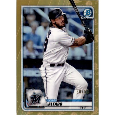 2020 Bowman Chrome Gold Refractors #40 Jorge Alfaro