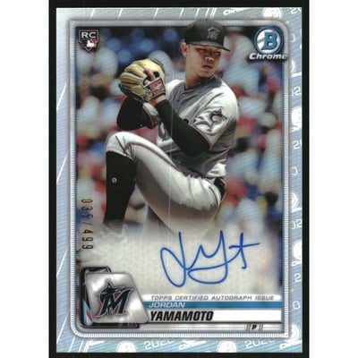 2020 Bowman Chrome Rookie Autographs Refractors #CRAJY Jordan Yamamoto