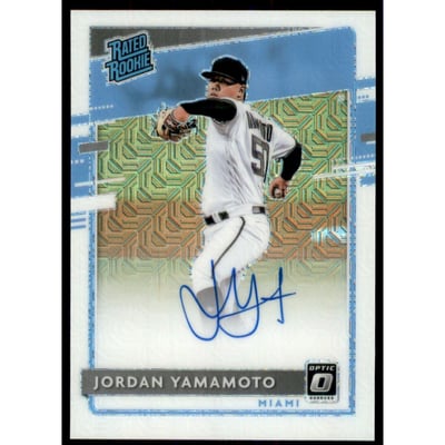 2020 Donruss Optic Rated Rookies Signatures White Mojo #30 Jordan Yamamoto/99
