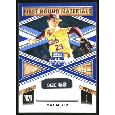 2020 Elite Extra Edition First Round Materials Blue #3 Max Meyer