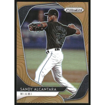2020 Panini Prizm Prizms Neon Orange #133 Sandy Alcantara