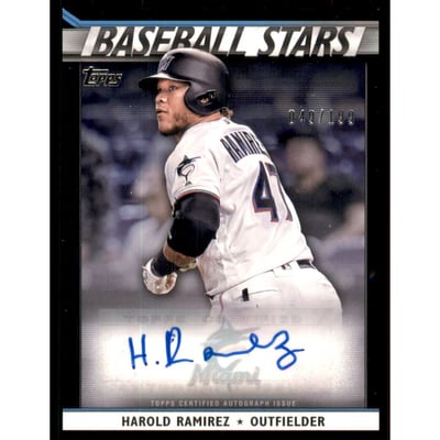 2020 Topps Baseball Stars Autographs Black #BSAHR Harold Ramirez