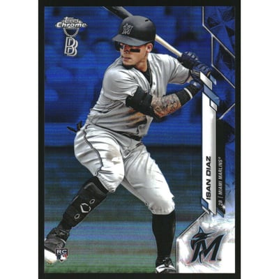 2020 Topps Chrome Ben Baller Blue Refractors #170 Isan Diaz