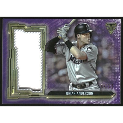 2020 Topps Triple Threads Single Jumbo Relics Amethyst #SJRBA Brian Anderson