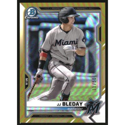 2021 Bowman Chrome Prospects Gold Refractors #BCP200 JJ Bleday