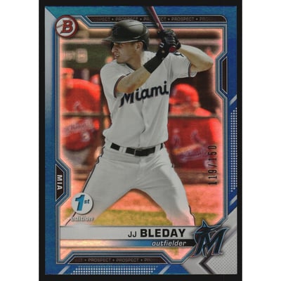 2021 Bowman Draft 1st Edition Blue Foil #BD17 JJ Bleday
