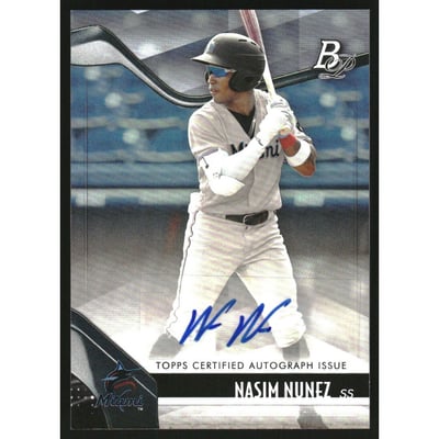 2021 Bowman Platinum Top Prospect Autographs #TOP44 Nasim Nunez