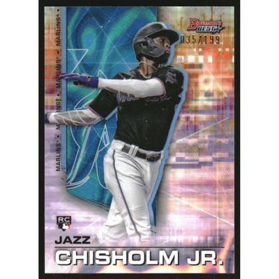 2021 Bowman's Best Aqua Lava Refractors #26 Jazz Chisholm Jr.