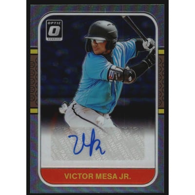 2021 Donruss Optic Retro '87 Signatures Holo #34 Victor Mesa Jr.