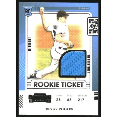 2021 Panini Contenders Rookie Ticket Jerseys #72 Trevor Rogers
