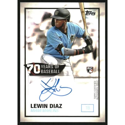 2021 Topps 70 Years of Baseball Autographs #70YALD Lewin Diaz S2