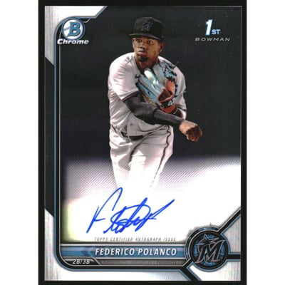 2022 Bowman Chrome Prospect Autographs #CPAFP Federico Polanco